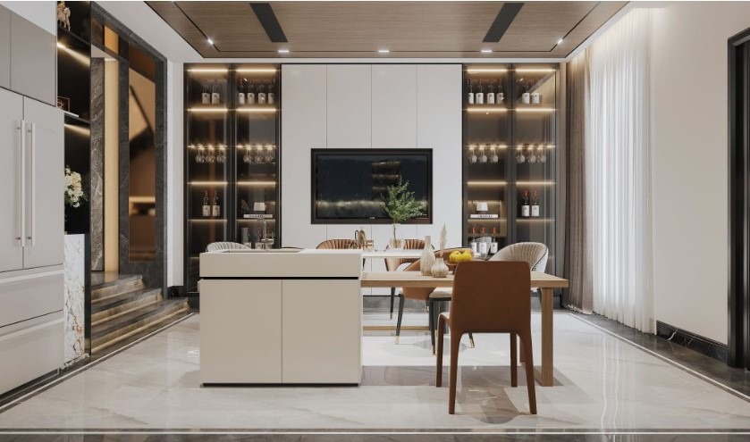 Vertical kitchen storage Dubai apartment